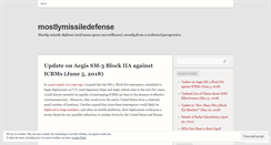 Desktop Screenshot of mostlymissiledefense.com