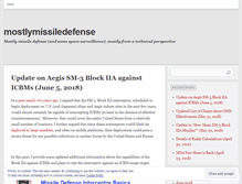 Tablet Screenshot of mostlymissiledefense.com